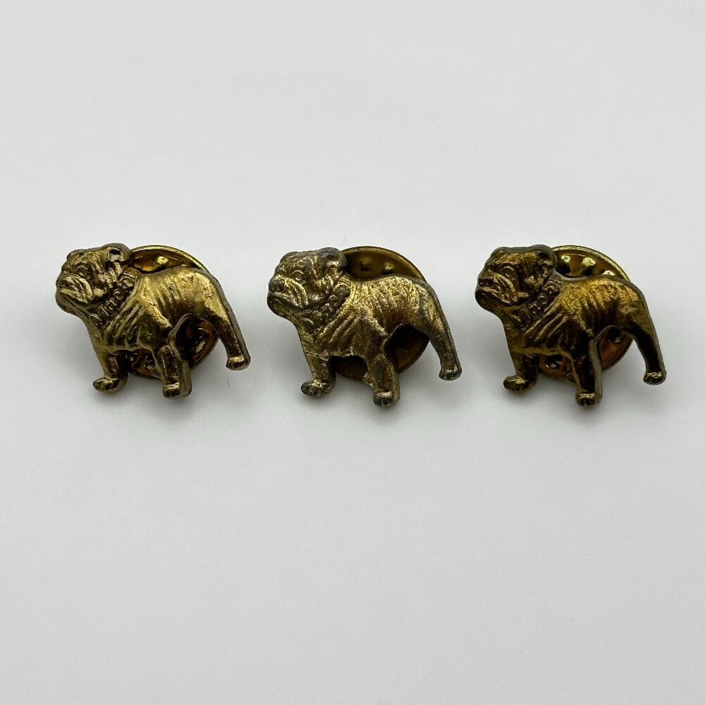 3 Vintage Mack Truck BULLDOG Company  Lapel Hat Pin Tie Tacs